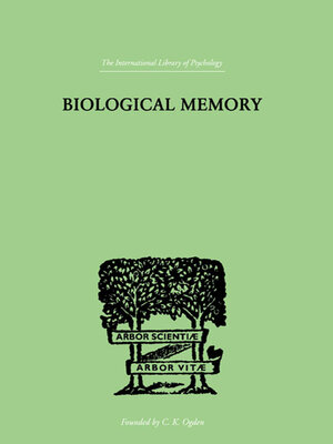 cover image of Biological Memory